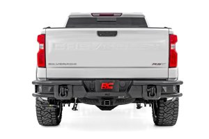 Chevrolet Silverado 1500 Rear Bumper - Rough Country - Tubular, LED - Textured Black - '19-'25